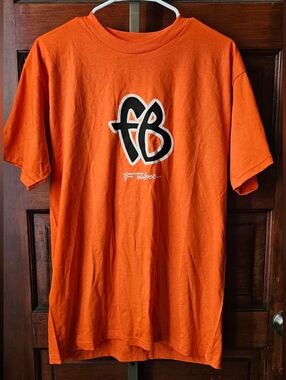 L, Vintage, Y2K, Fubu Shirt Mens L, Orange Graphic, Collectible Streetwear